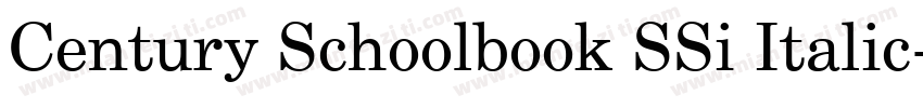 Century Schoolbook SSi Italic字体转换